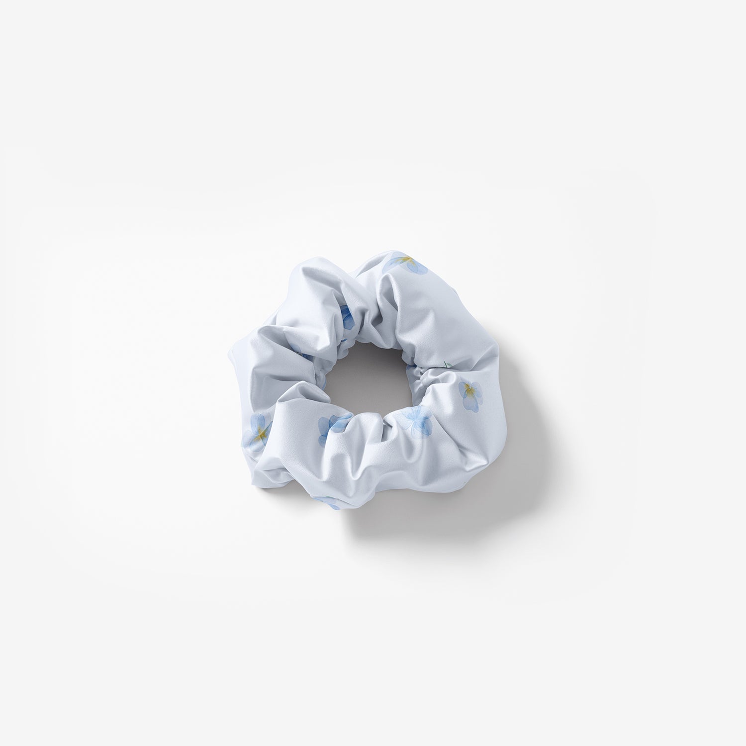 Silk Scrunchie - Blue Pansy