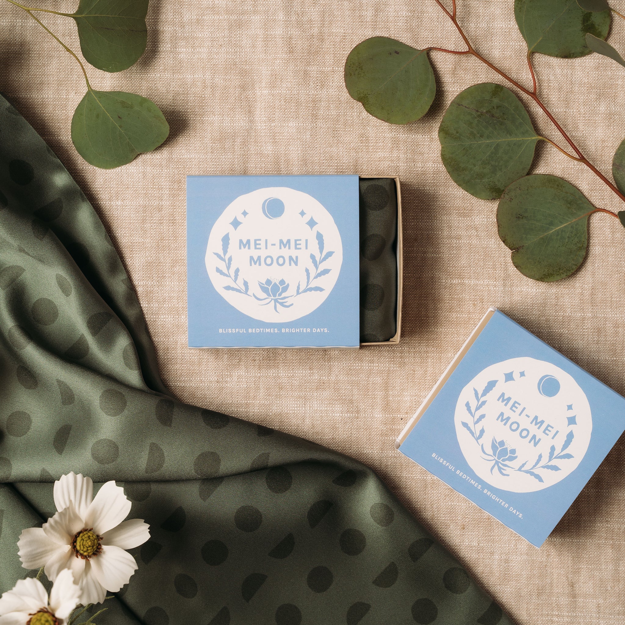 Mini Silk Pillowcase - Sage Eclipse