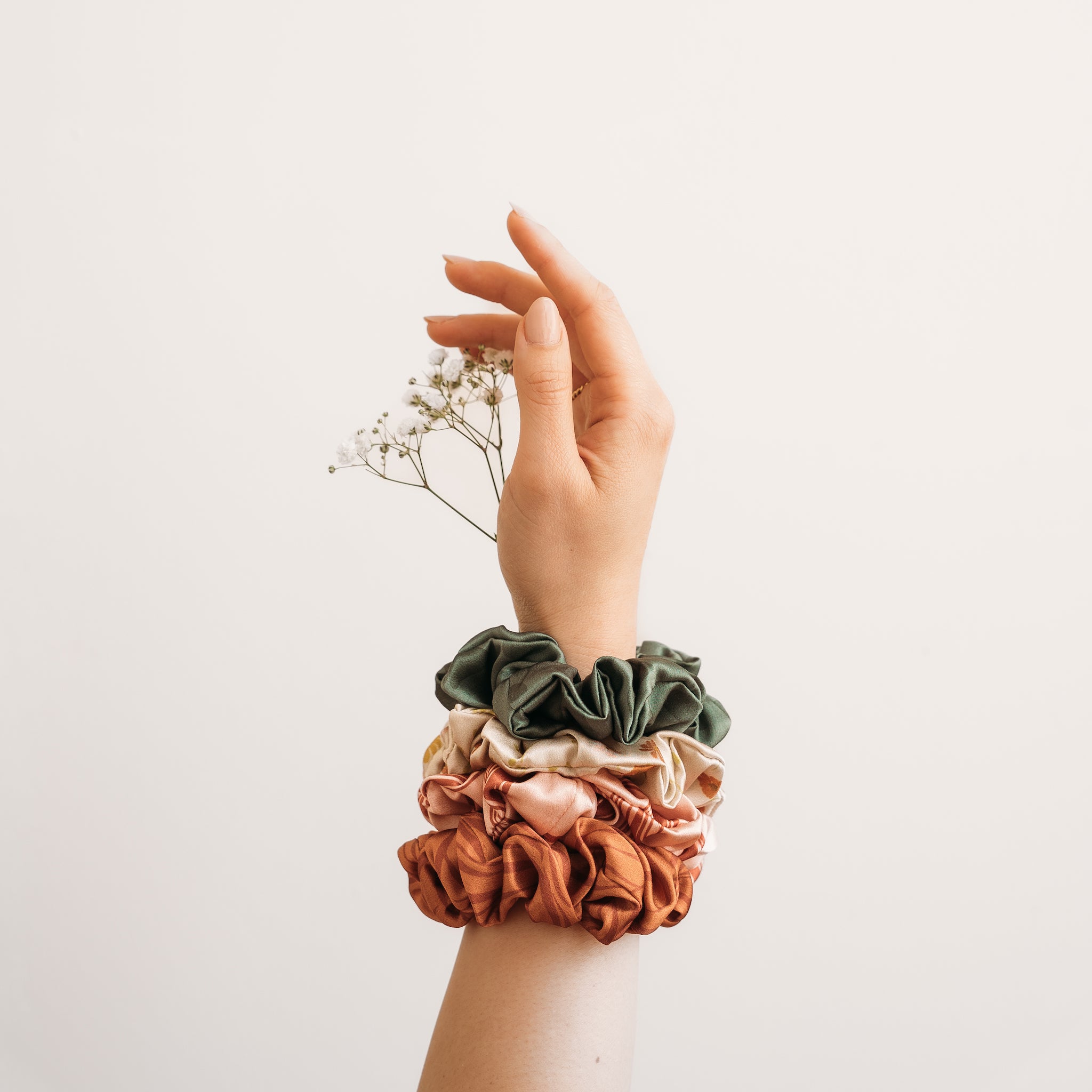 Silk Scrunchie - Sage Eclipse