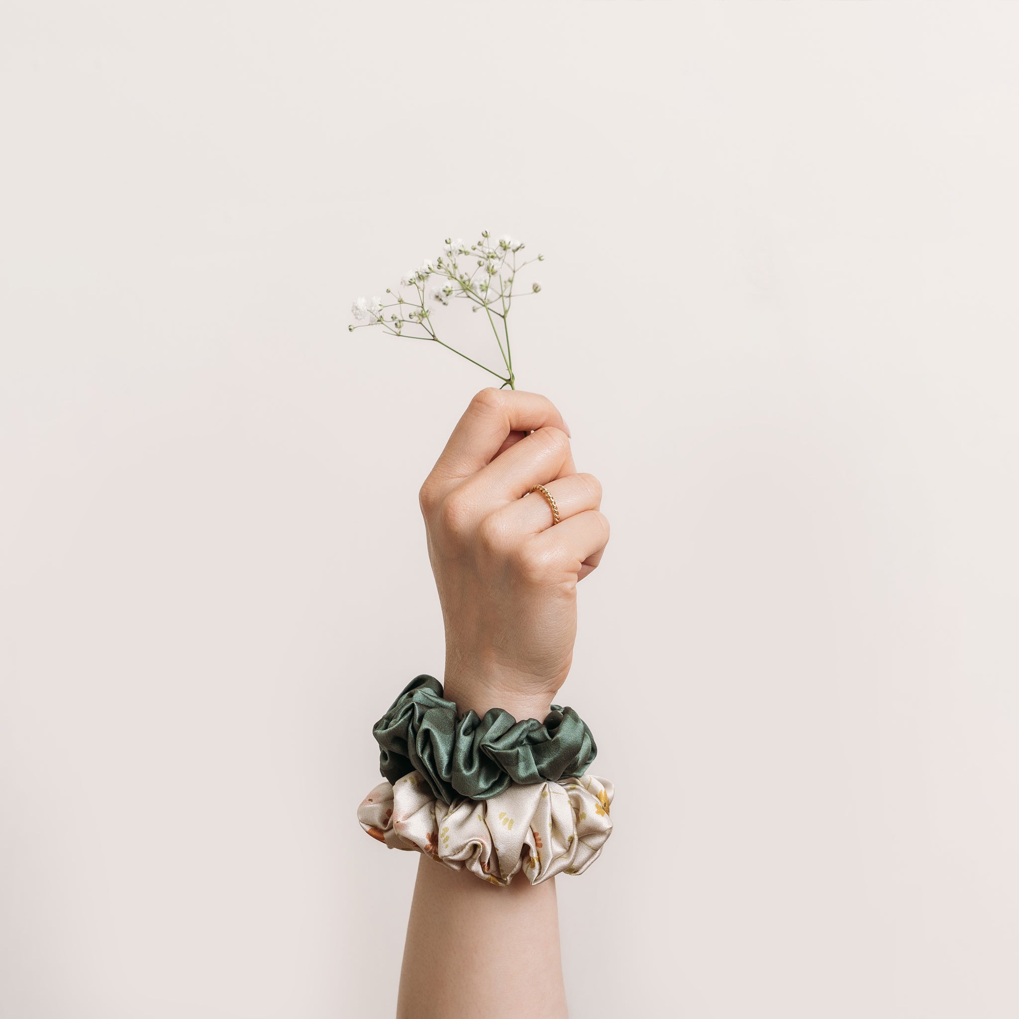 Silk Scrunchie - Sage Eclipse