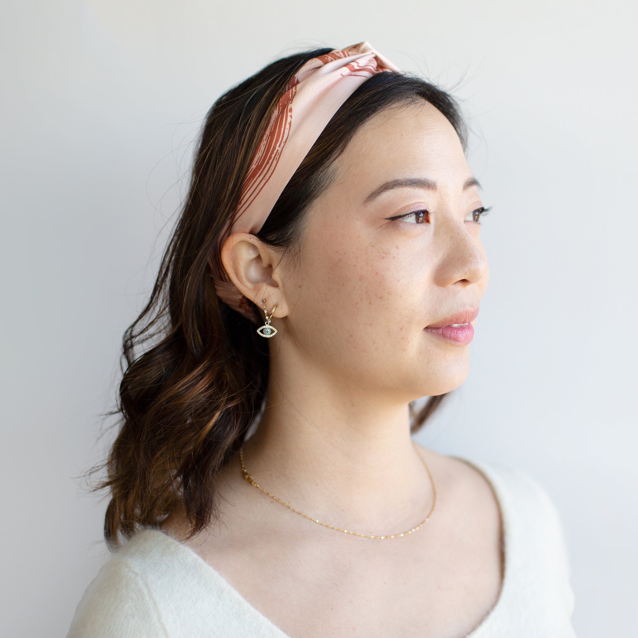 Silk Headband - Rose Terra